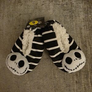 Striped Black and White Kids Slippers